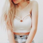 1PC Sexy Women Lady Cut Out Bra Crop Bustier Bralette Corset Tops Strappy Tank Top Blouse