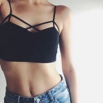 1PC Sexy Women Lady Cut Out Bra Crop Bustier Bralette Corset Tops Strappy Tank Top Blouse