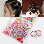 1Pack Little Girl Hair Accessories Cute Candy Colors Elastic Hair Rubber Band High Quality Kid Ponytail Holder Headband Ties Gum