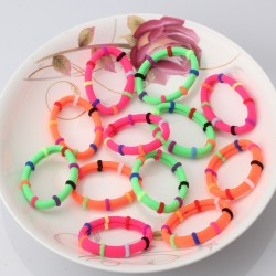 1Pack=12Pcs Candy Color Hair Holder High Quality Rubber Band Elastic Hair Bands Girl Tie Gum For Hair Accessories Women Headwear