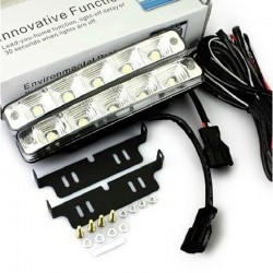 1Pair Super Daytime Running Lights On The Car Light Universal 5 LED DRL Auto White Auxiliary Lamp In The Day Light For Mazda AB