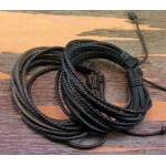 1Pc Monochrome Woven Leather Bracelet Pure Hand-painted Leather Rope Bracelets Women And Men Bracelet With Braided Rope PK043