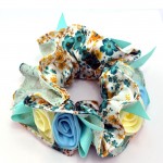 1Piece Hair Accessories for girl & women lace Hair Rope Super Elastic Headbands Floral printed Ponytail Scrunchie high quality