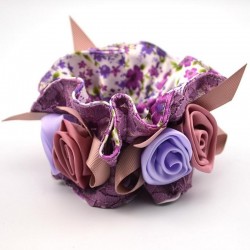 1Piece Hair Accessories for girl & women lace Hair Rope Super Elastic Headbands Floral printed Ponytail Scrunchie high quality