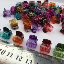1cmx1.2cm 24pcs/pack Plastic Jaw Clip Hair Claw Clip Jaw Clamp Black Amber Mix Colors For Women Girls Baby Hair Accessory
