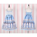 1pc Gothic Japanese Girls Lolita JSK Suspender Lace Dress with Bow