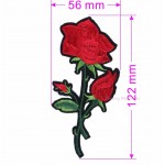 1pc Iron-on Sew-on Patches Red Rose Flower Embroidery Motif Applique Women DIY Clothes Sticker Wedding Patch Ornament Dress