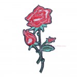 1pc Iron-on Sew-on Patches Red Rose Flower Embroidery Motif Applique Women DIY Clothes Sticker Wedding Patch Ornament Dress