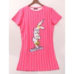 2 Colors 2016 Summer Women Bugs Bunny Printed Printing Sleeveless T-Shirt Long Tank Tops Waistcoat Skinny Vest Dress free ship