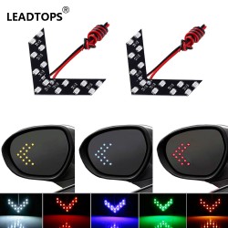 2 Pcs/lot 14 SMD LED Arrow Panel For Car Rear View Mirror Indicator Turn Signal Light Car LED Rearview mirror light AJ