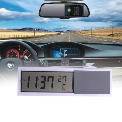 2 in 1  Automobile Car Clock Thermometer hours in the car LED digital display with Suction Cup AG10 Button Cell Battery Operated