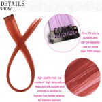 20 Inch  Long Hair 1 Clip In Hair Weaving Colorful Hair Extension Fake Hair Piece For Cosplay 20 Colors 2 Pieces