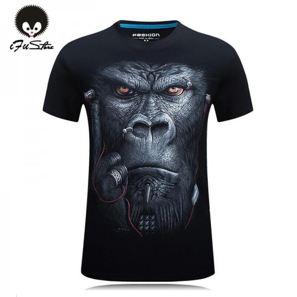 20 style S-6XL 3D T-shirt Mens Hot 2016 Summer Animal Snake Tiger Wolf  Lion Printed T-shirts Men Cotton Casual Brand T shirt