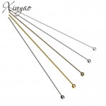 200pcs/lot Gold/Silver Color Ball Head Pins For Jewelry Making Findings Length 20 25 30 40 50 mm Dia 0.5mm (24 gauge) F352B