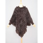 2014 New Hot Sale Winter Coat Natural Rabbit Fur Outwear Factory Sale Women Rabbit Fur Knitted Batwing Coat