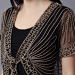 2015 High quality Summer Fashion Womens Clothing Wild Perspective Small Shawl Chiffon Lace Cardigan Gauze Lacing Boleros 802E 30