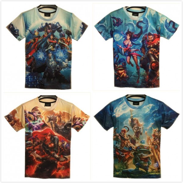 2015 LOL T Shirt Men Short Sleeved O-Neck Game heroes Printed Tee Shirts Men Hot Fashion casual-shirt  camisa masculina dota2
