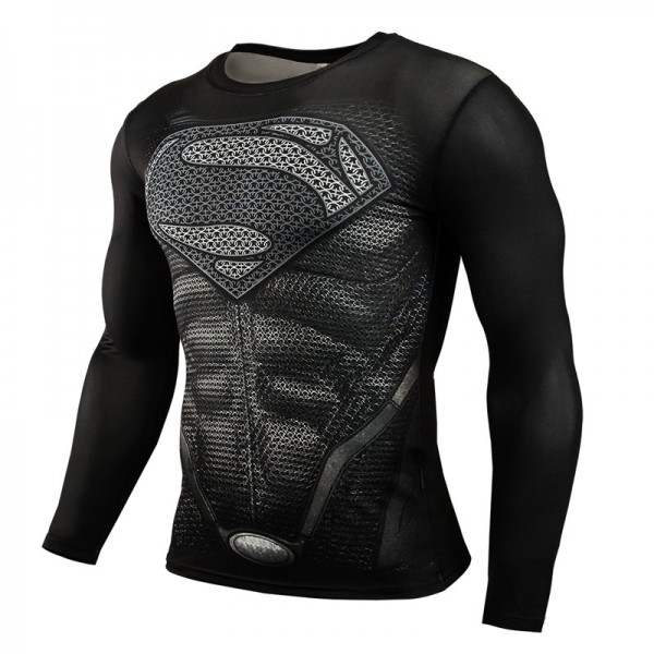 2015 New Fitness MMA Compression Shirt Men Anime Bodybuilding Long Sleeve 3D T Shirt Crossfit Tops Shirts