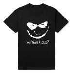 2015 New Summer Joker Heath Ledger T-shirt Men Casual Why So Serious Joker T Shirt Top Tees Hot Summer Free Shipping