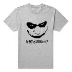 2015 New Summer Joker Heath Ledger T-shirt Men Casual Why So Serious Joker T Shirt Top Tees Hot Summer Free Shipping