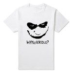 2015 New Summer Joker Heath Ledger T-shirt Men Casual Why So Serious Joker T Shirt Top Tees Hot Summer Free Shipping