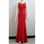 2015 New Summer Polyester Nylon Floor-Length Long Sleeveless Women Dresses Solid Color Backless Sheath Vestidos Party Dress