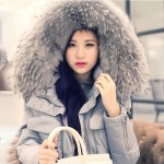 2015 New Women Clothes Winter Jacket Large Size Very Stylish Raccoon Fur Collar Warm Coats Women Thicken Long Winter Down JX192
