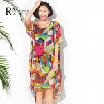2015 Plus Size Colorful Dresses European Impression Style Fashion Women Hit Color Chiffon Shirt Dress for Lady(R.Melody DS0130)