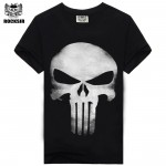 2015 heavy metal skeleton men's t-shirt black cotton hip hop t-shirt casual music t-shirt for men