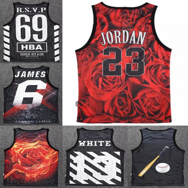 2015 summer new 3d tank top men/women tops tees print Jordan flowers hba Hip Hop bodybuilding regata masculina brand vest