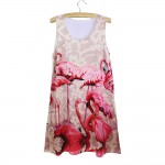 2015 summer sleeveless new arrival soft dress thin digital printed fashion cheap vestidos discount cat 3d print women dress