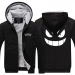 2016  Men Hoodies Pocket Monster Anime Gengar Pokemon Hip Hop Sweatshirts Zipper Fleece Tracksuits USA EU size Plus size