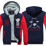 2016  Winter  V for Vendetta Mask Rangers Men hooded Sweatshirts Thicken Zipper hoodies outerwear Jackets  USA EU size Plus size
