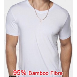 2016 95% Bamboo Fiber T-shirt Summer Breathable Men Underclothes Solid color Loose O Neck Short Sleeve Sports  T shirt Clothes