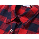 2016 Autumn European Plus size XL- 5XL  Breasted Plaid Cotton Women Long Blouses Long Sleeve Shirts Casual Streetwear Clothing