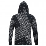 2016 Autumn New Fashion Women and Men Lovers Paisley Black Bandana Printed Hoodies Sweatshirts With Hoody Pullover Hip Hop Coat