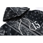 2016 Autumn New Fashion Women and Men Lovers Paisley Black Bandana Printed Hoodies Sweatshirts With Hoody Pullover Hip Hop Coat