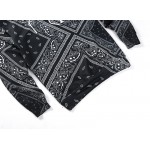 2016 Autumn New Fashion Women and Men Lovers Paisley Black Bandana Printed Hoodies Sweatshirts With Hoody Pullover Hip Hop Coat