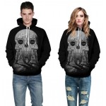 2016 Autumn Style 3D Printed Sweatshirts Astronaut Skull Design Long Black Hoodies Casual Sweatshirt Men 2016 Brand Tracksuits