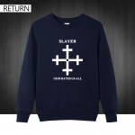 2016 Autumn Winter Fashion Slayer God Hates Us All Men Hoodies Pullover Metal Rock Band Long Sleeve Cotton Sweatshirt Men