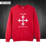 2016 Autumn Winter Fashion Slayer God Hates Us All Men Hoodies Pullover Metal Rock Band Long Sleeve Cotton Sweatshirt Men