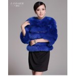 2016 Autumn Winter Women's Genuine Real Natural Fox Fur Jacket Lady Warm Short Outerwear Coats VF0218