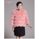 2016 Autumn Winter Women's Genuine Real Natural Fox Fur Jacket Lady Warm Short Outerwear Coats VF0218