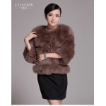 2016 Autumn Winter Women's Genuine Real Natural Fox Fur Jacket Lady Warm Short Outerwear Coats VF0218