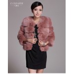 2016 Autumn Winter Women's Genuine Real Natural Fox Fur Jacket Lady Warm Short Outerwear Coats VF0218