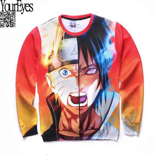 2016 Autumn Winter Women/Men Hoodies Sweatshirts anime Naruto sasuke Printed Long Sleeve O Neck Mens Sweatshirt Hoody Sudaderas
