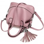 2016 Bolsa Feminina Pink Bucket  Bag Tassel Leather Bags Handbags Women Famous Brands Tote Bags Simple Shoulder Messenger Bolsas