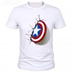 2016 Captain America 3D Shield T Shirt New Men Cool Originality Popular Shirt Brand Good Quality Comfortable Tee Tops