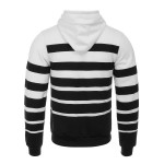 2016 Casual Hoodies Men O-neck Hombre Hip Hop Track Suit Black White Stripe Male Sweatshirt Cotton Slim Fit Men Hoody