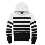 2016 Casual Hoodies Men O-neck Hombre Hip Hop Track Suit Black White Stripe Male Sweatshirt Cotton Slim Fit Men Hoody